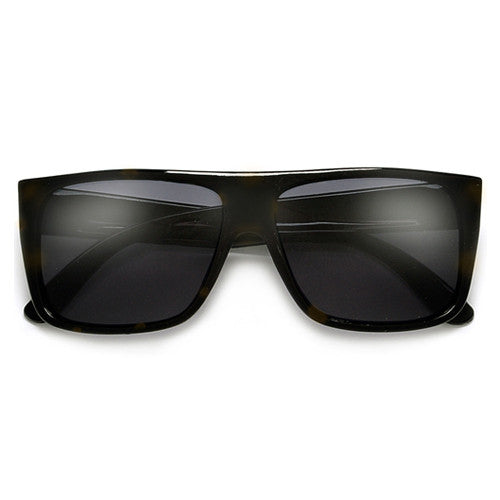 Fresh Squared Off Flat Top Stylish Street Scene Shades - Sunglass Spot