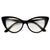 Super Cat Eye Vintage Inspired Fashion Mod Chic High Pointed Clear Eye Wear Glasses