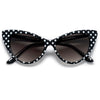 50s Inspired Polka Dot Cat Eye High Fashion Sunglasses - Sunglass Spot