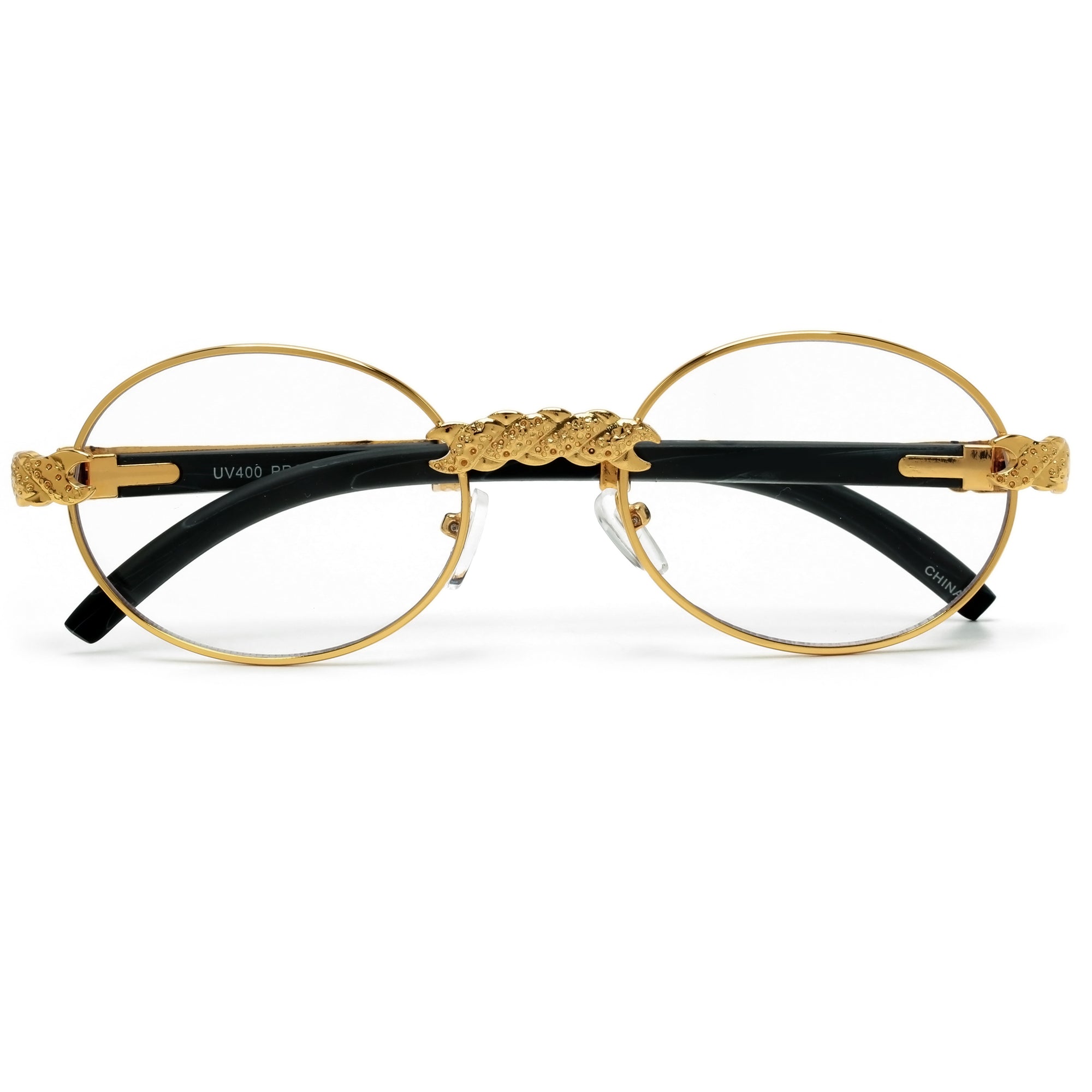 High Fashion Ornate Frame Oval Eyewear