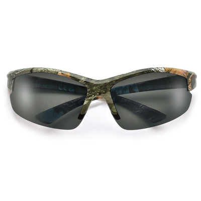 Polarized Sporty Light Weight Half Frame Hunting Camo Sunglasses