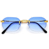 Rimless Cable Wire Temple High Fashion Sunnies