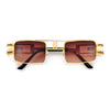 Contemporary Design Slender Cut Out Square Frame Sunglasses