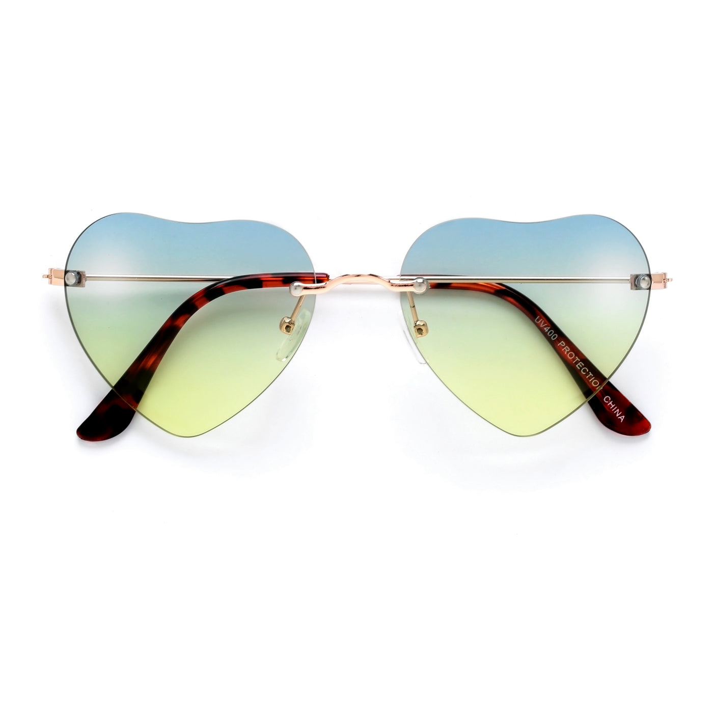 Heartbeat - Mirrored Heart Sunglasses Bad Bunny Heart Sunglasses