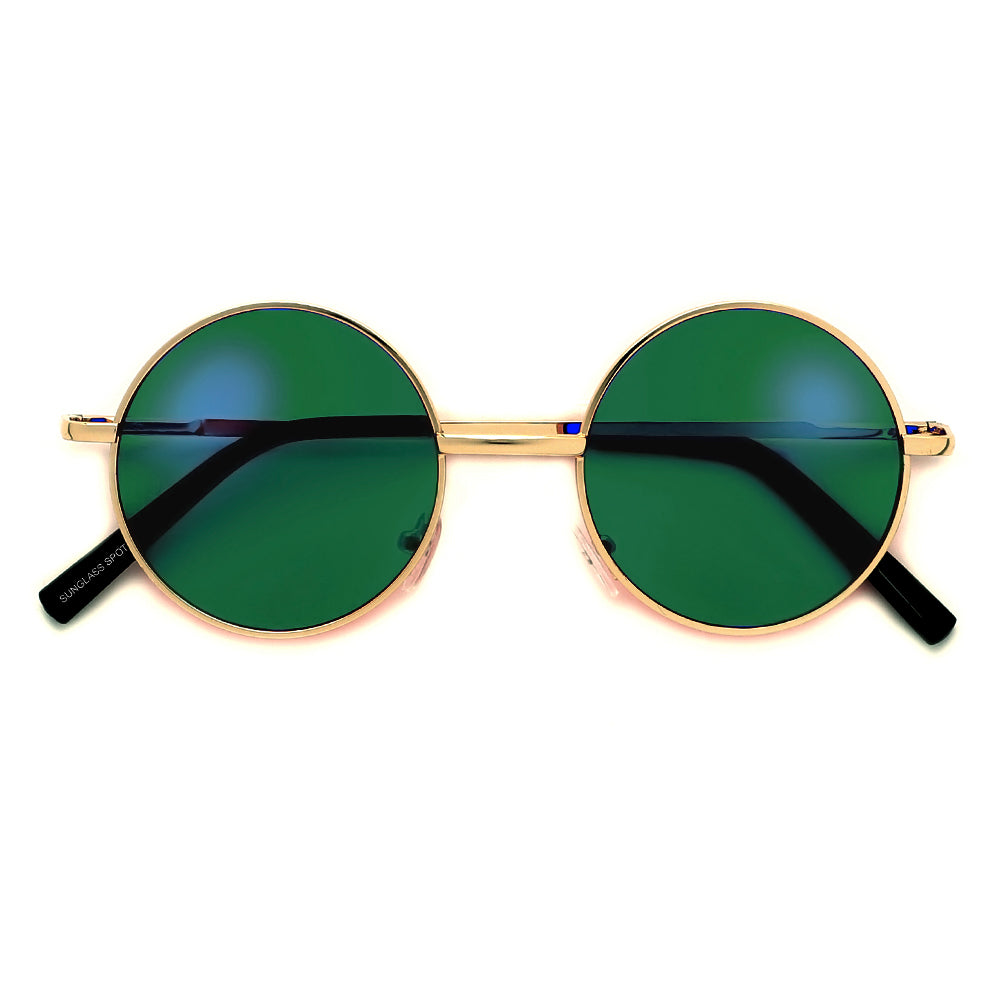 Colorful Lens Retro Round 50mm Metal Sunglasses
