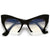 Sharp Rimless Bottom Modernized Cat-Eye Frame-High Fashion Designer Inspired Glasses