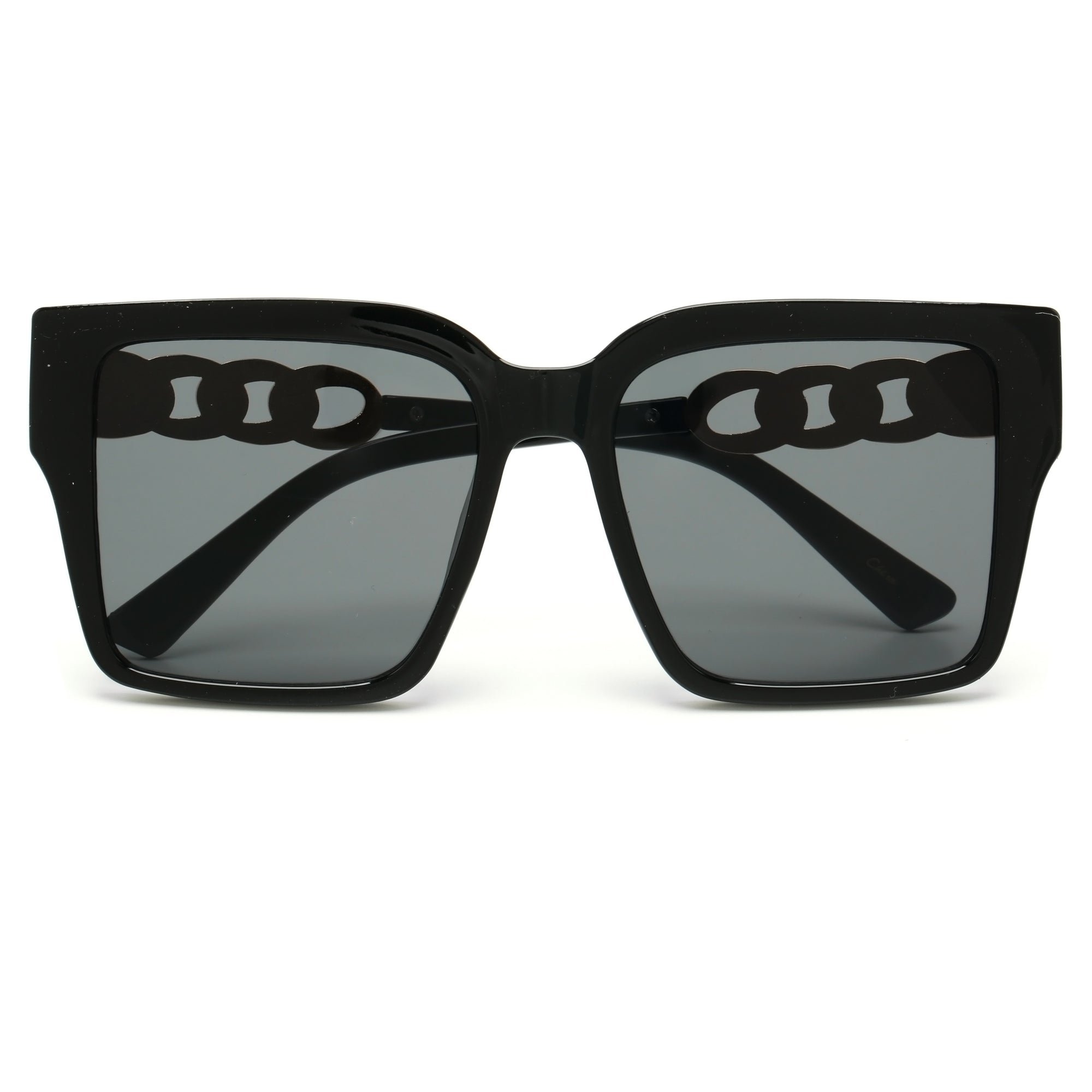 Oversize Squared Off Chain Link Temple Sunnies