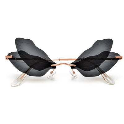 Colorful Rimless Butterfly Wings Sunnies - Sunglass Spot