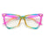 Sharp Edgy Geometric Blue Light Cat Eye
