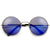 Thin Wire Metal Round Colorful Mirrored Lens Sunglasses
