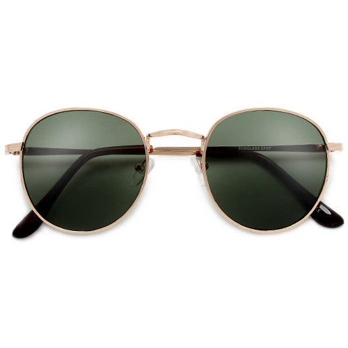 Classic Round P3 Full Metal Frame Sunglasses - Sunglass Spot