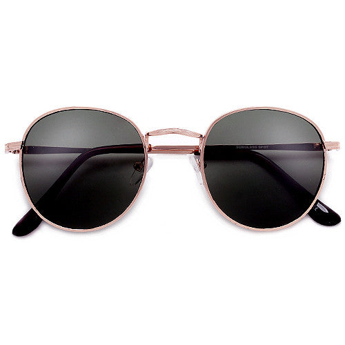 Classic Round P3 Full Metal Frame Sunglasses - Sunglass Spot
