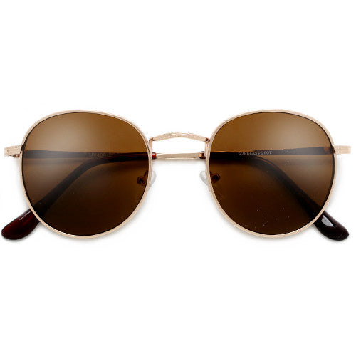 Classic Round P3 Full Metal Frame Sunglasses - Sunglass Spot