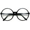 Super Oversized 69mm Round Boho Chic Clear Fashion Eyewear - Sunglass Spot