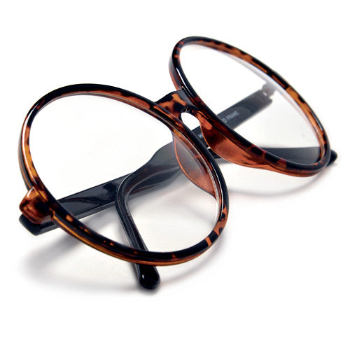 Super Oversized 69mm Round Boho Chic Clear Fashion Eyewear - Sunglass Spot