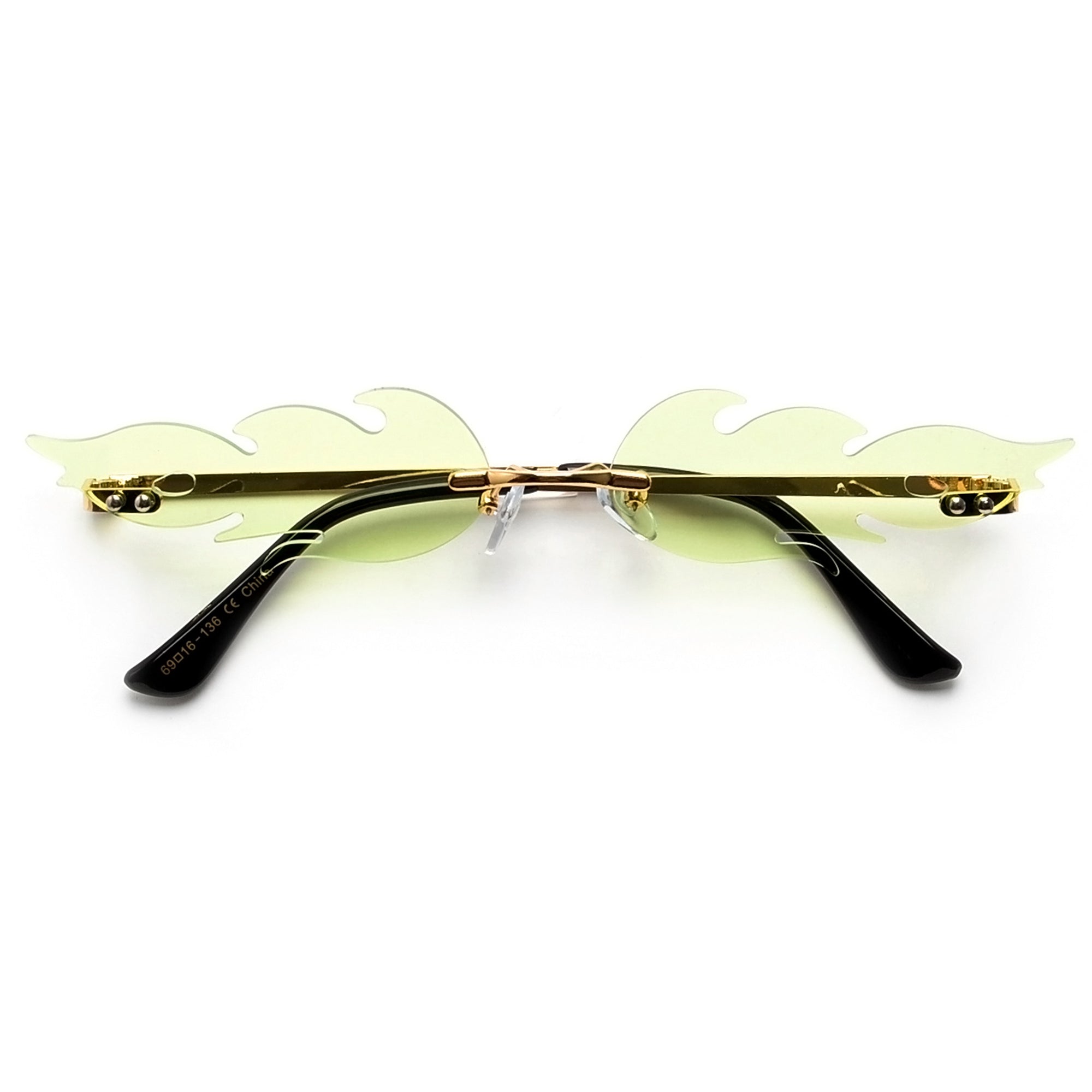 Hot Rimless Flame Fashion Sunnies - Sunglass Spot