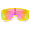 Oversize Bold Full Coverage Shield Sunglasses