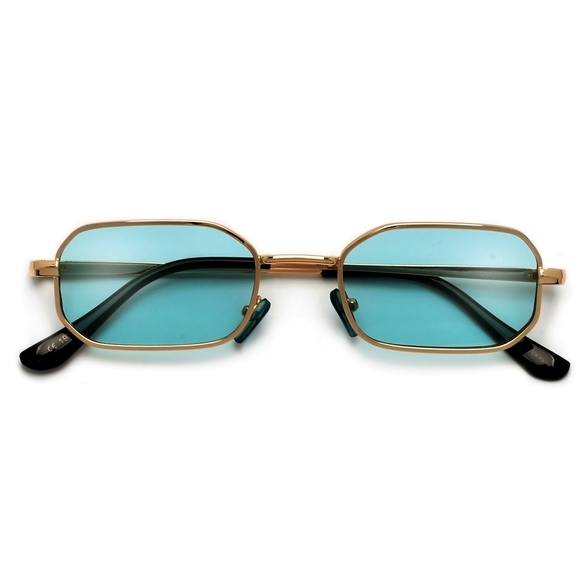 Vintage Sleek Slim Octagonal Throw Back Sunnies - Sunglass Spot