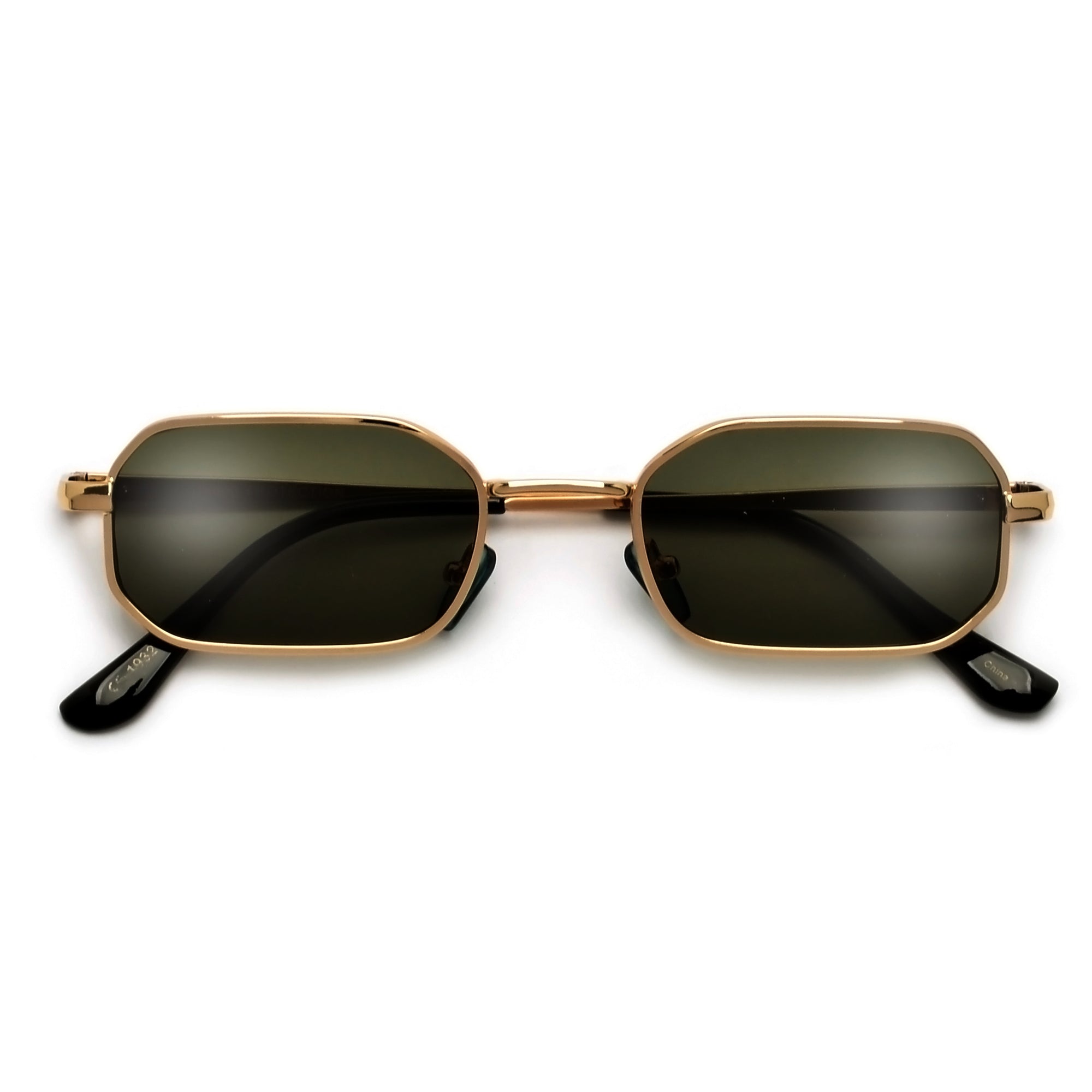 Vintage Sleek Slim Octagonal Throw Back Sunnies - Sunglass Spot