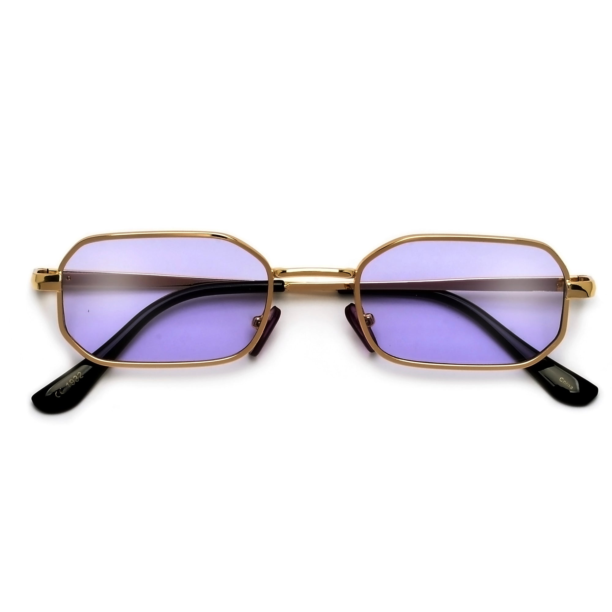 Vintage Sleek Slim Octagonal Throw Back Sunnies - Sunglass Spot