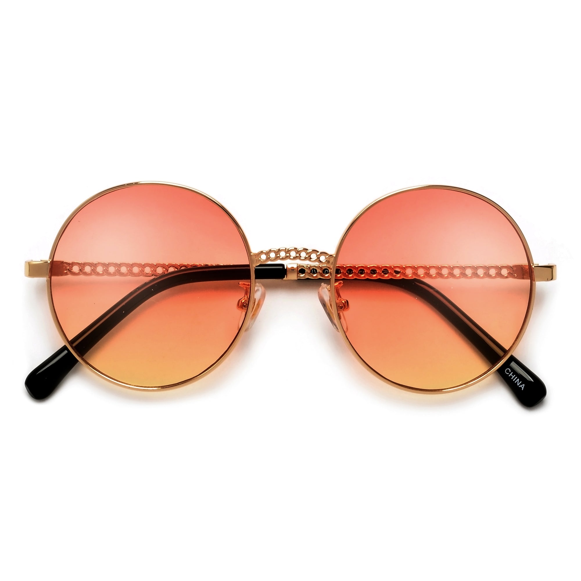 Vintage Round Chain Link Boho Sunnies - Sunglass Spot