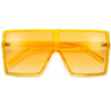 Oversized 71mm Bold Squared Off Visor Inspired Sunglasses - Sunglass Spot