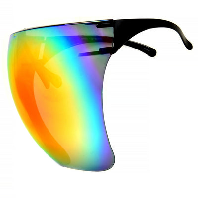 Amazon.com: GloFX Visor Sunglasses - Rainbow Mirror Lens - Oversized  Futuristic Shield Sunglasses - Perfect for EDM Raves, Music Festivals,  Performance Art, Fashion : Clothing, Shoes & Jewelry