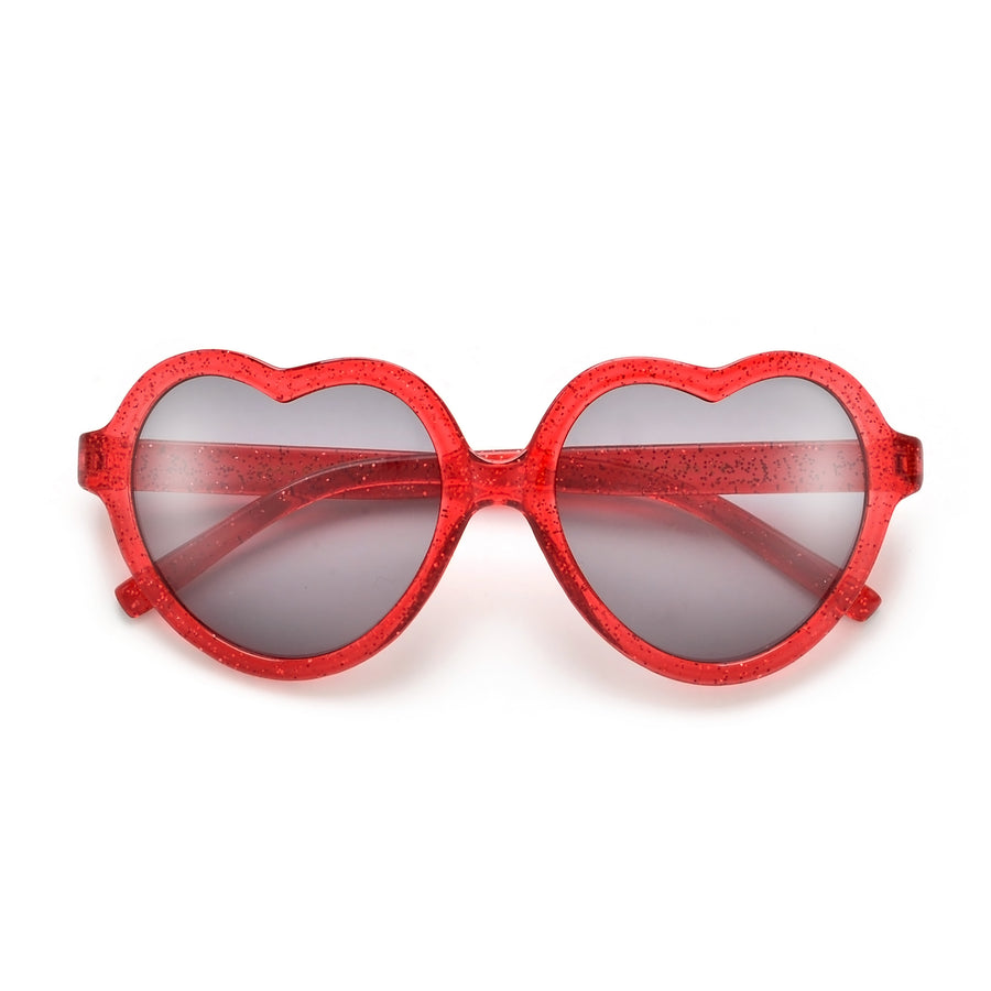 Lovable Chunky Glitter Heart Kids Sunnies