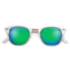 Colorful Reflective Mirrored Lens Classic Half Frame Sunglasses