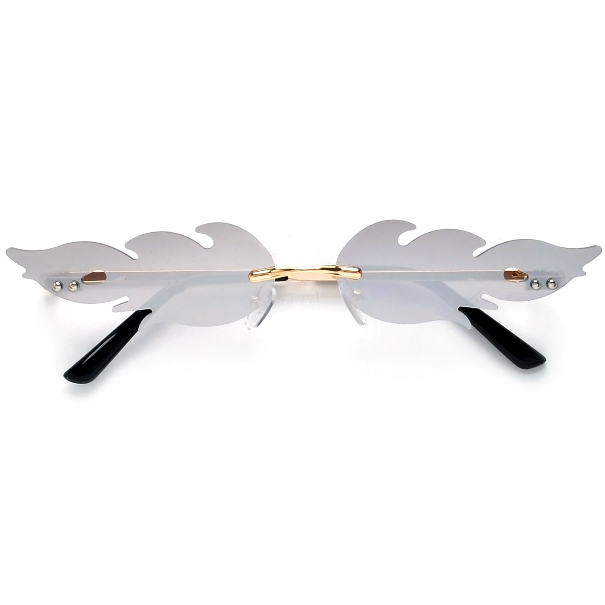 Hot Rimless Flame Fashion Sunnies - Sunglass Spot