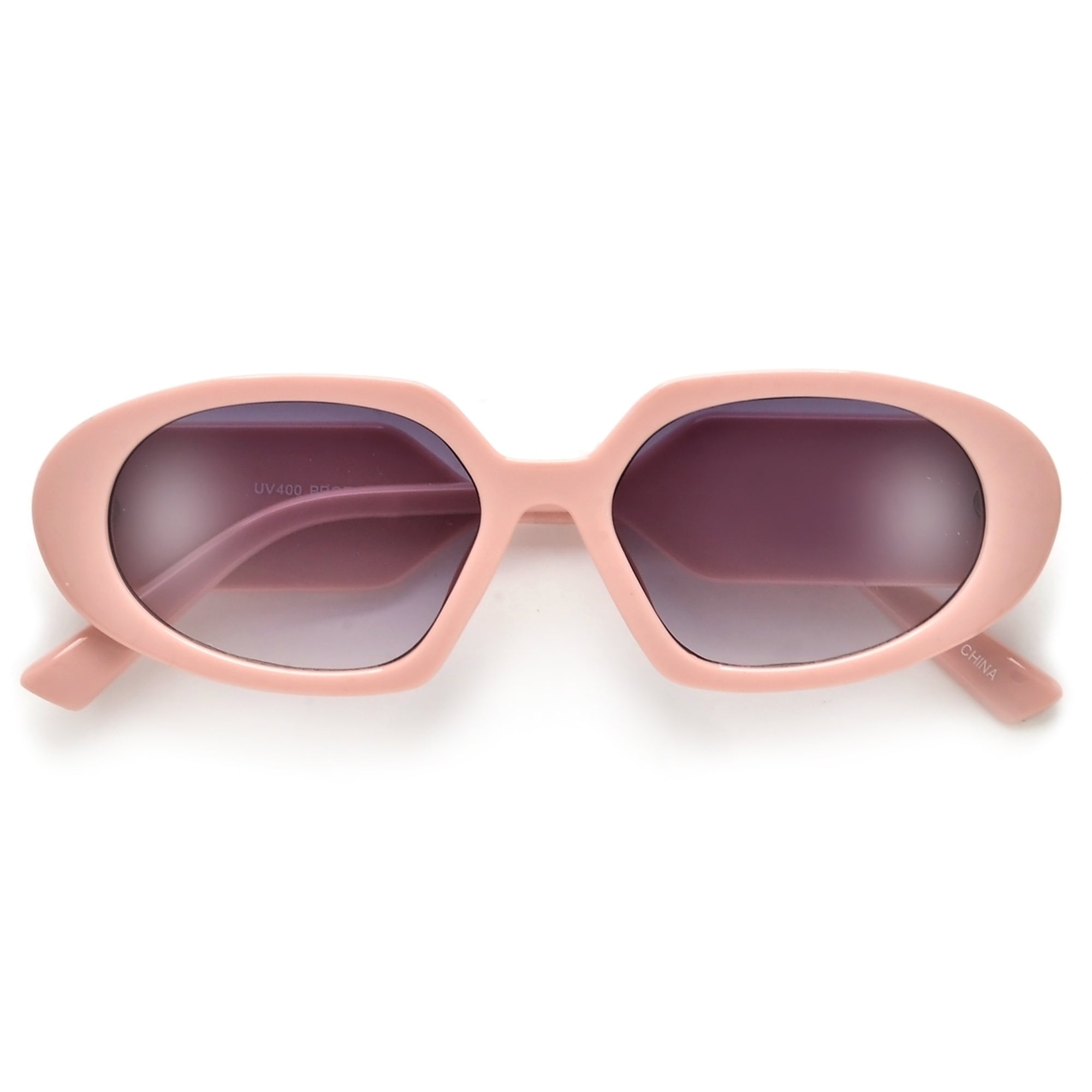 Stylish Thick Temple Oval Sunnies