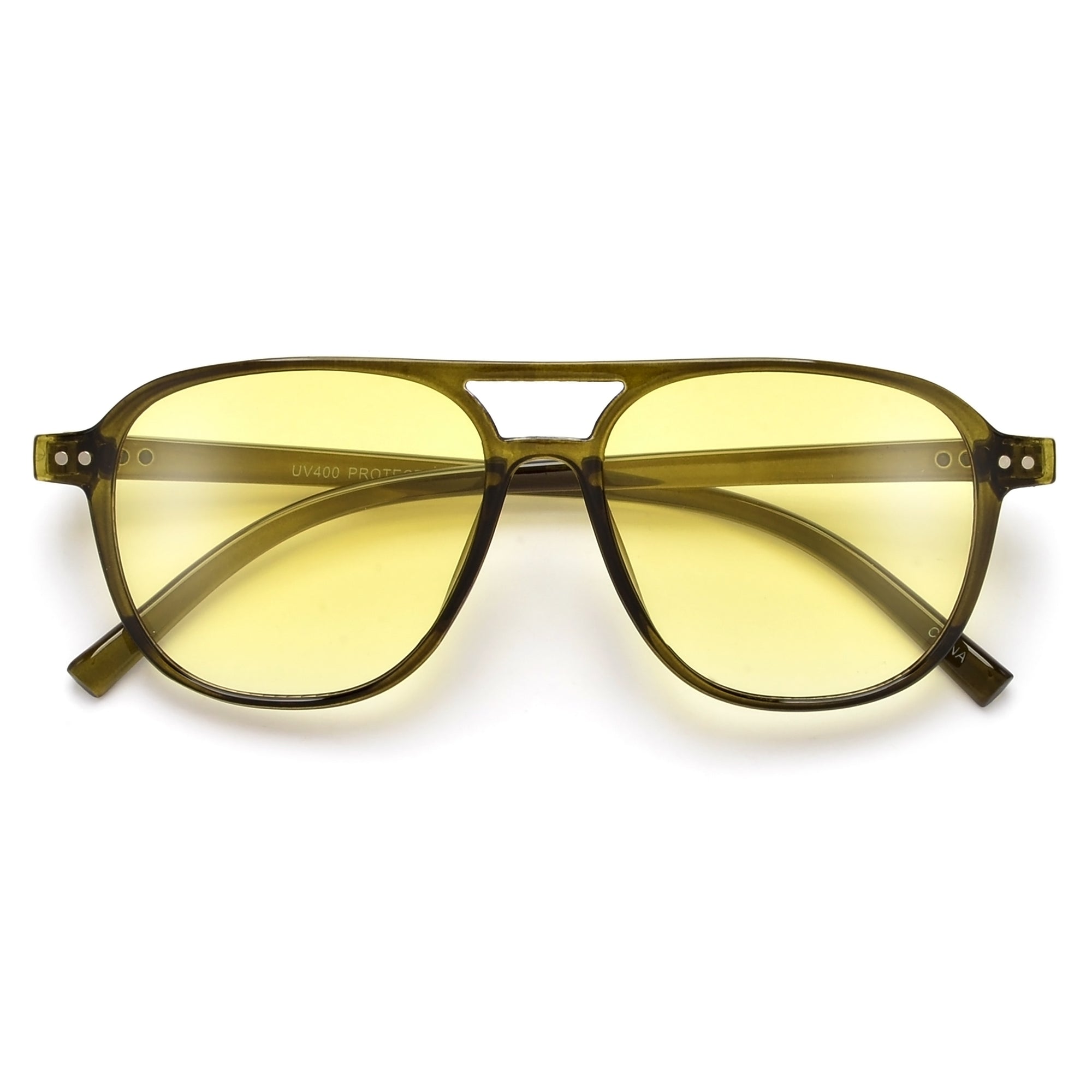 Streamlined Minimalist Studded Retro Aviator