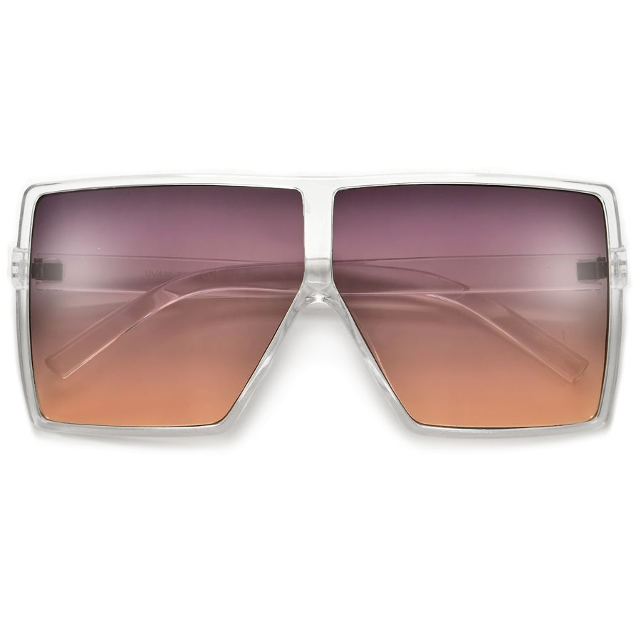 Oversized 71mm Bold Squared Off Visor Inspired Sunglasses - Sunglass Spot
