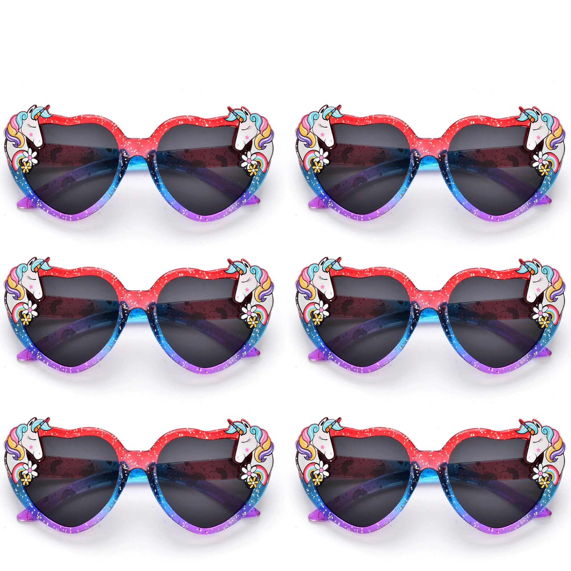KIDS ADORABLE GLITTERED UNICORN HEART SUNNIES