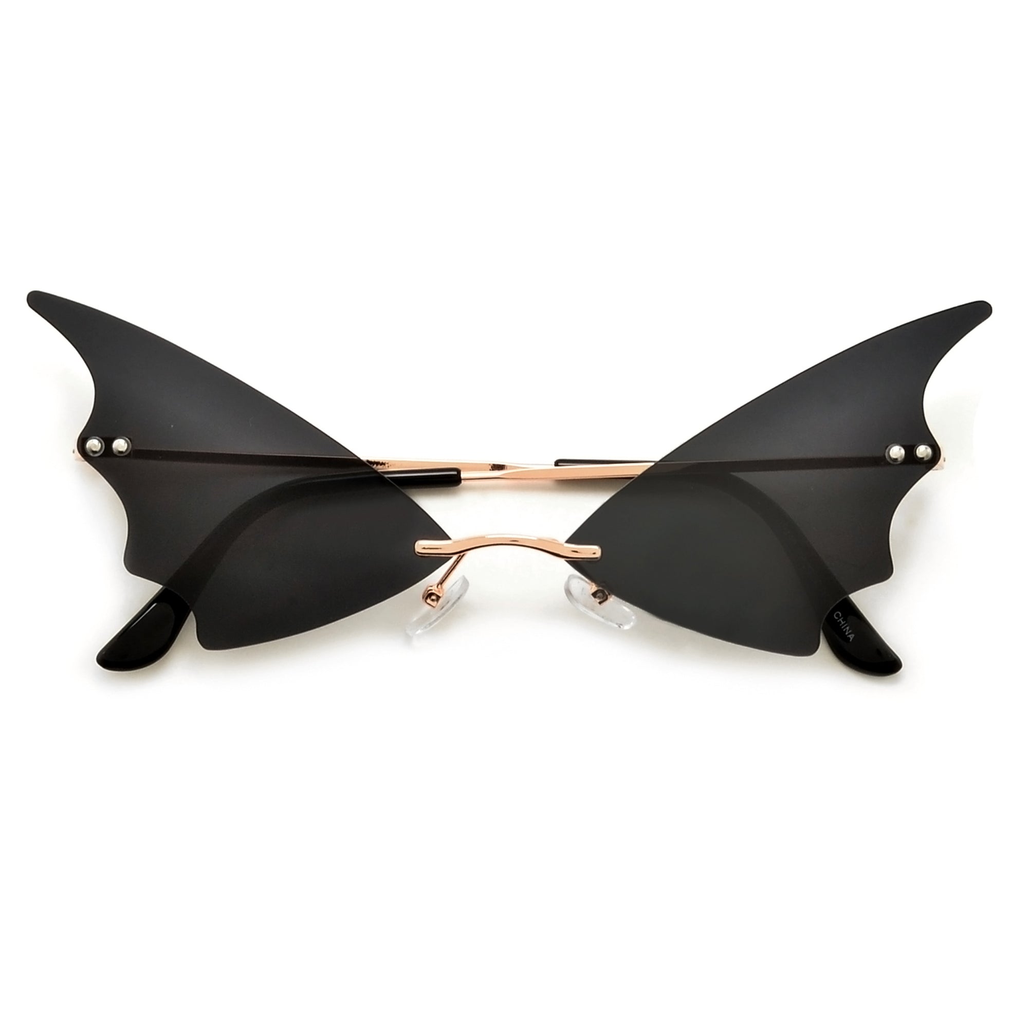 Rimless High Tip Wings - Sunglass Spot