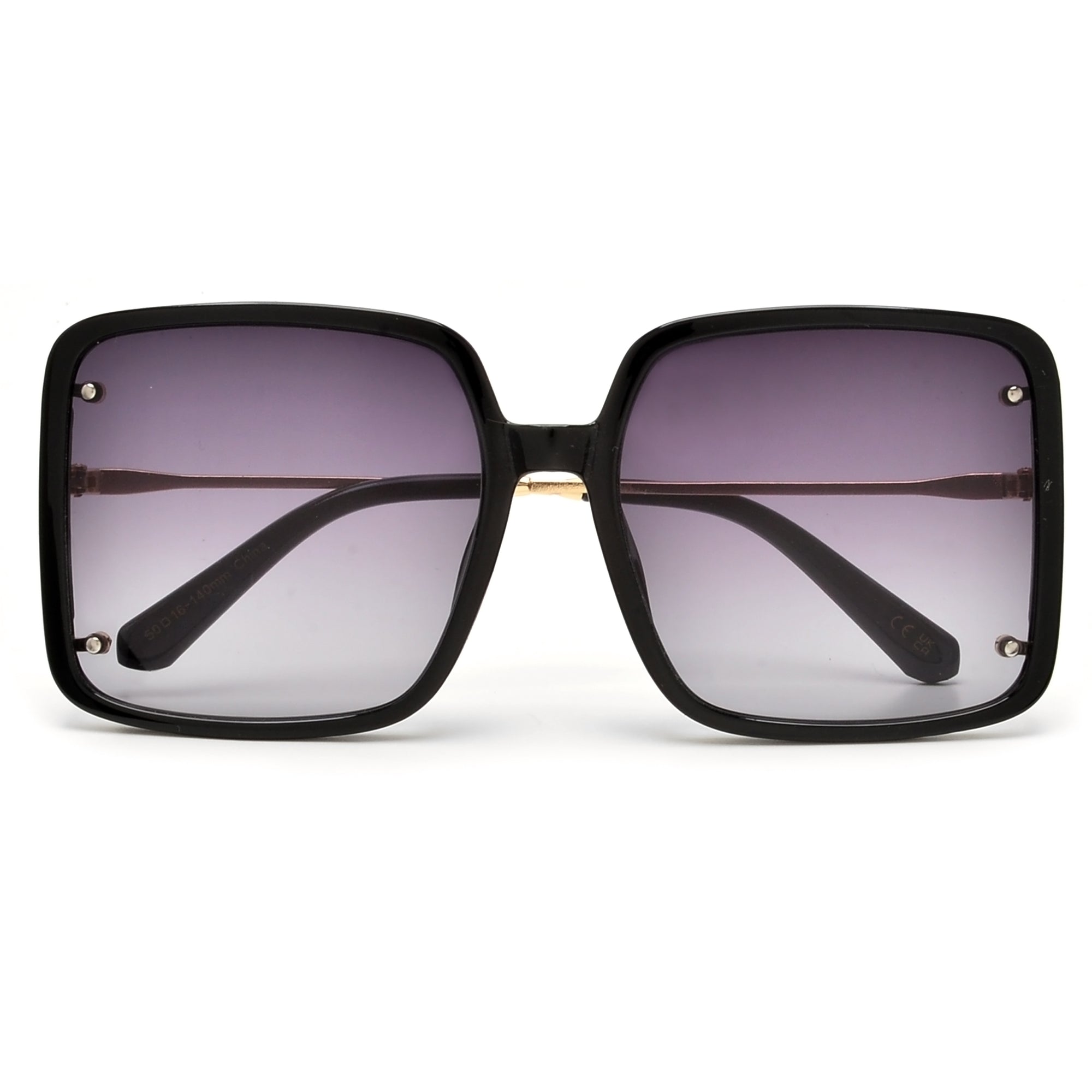 Oversize Thin Open Temple Squared Out Fashion Sunnies