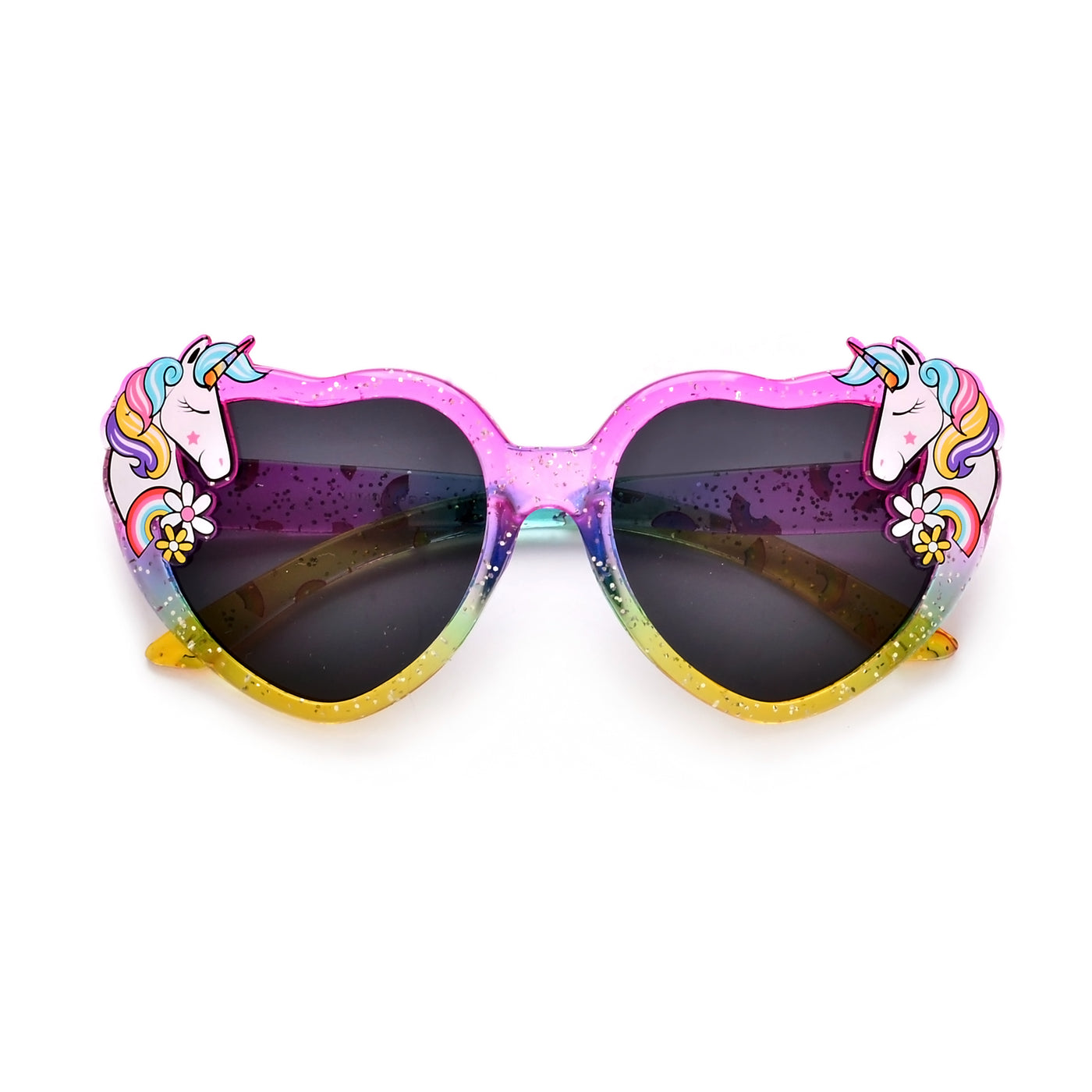 KIDS ADORABLE GLITTERED UNICORN HEART SUNNIES