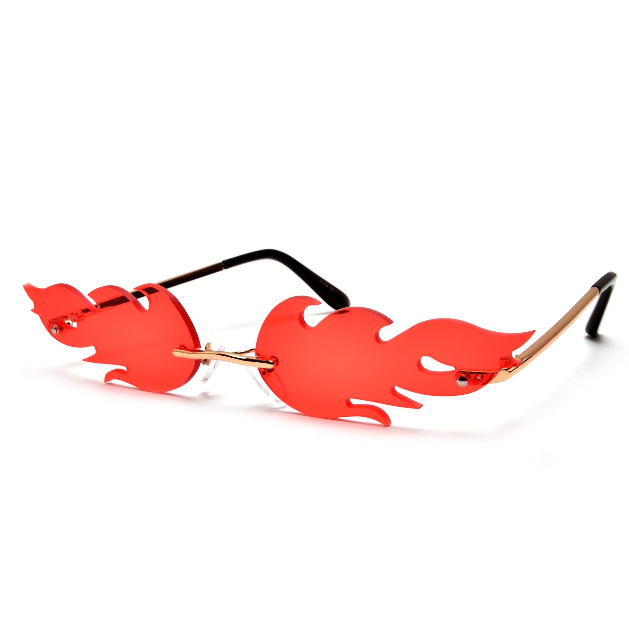 Hot Rimless Flame Fashion Sunnies - Sunglass Spot