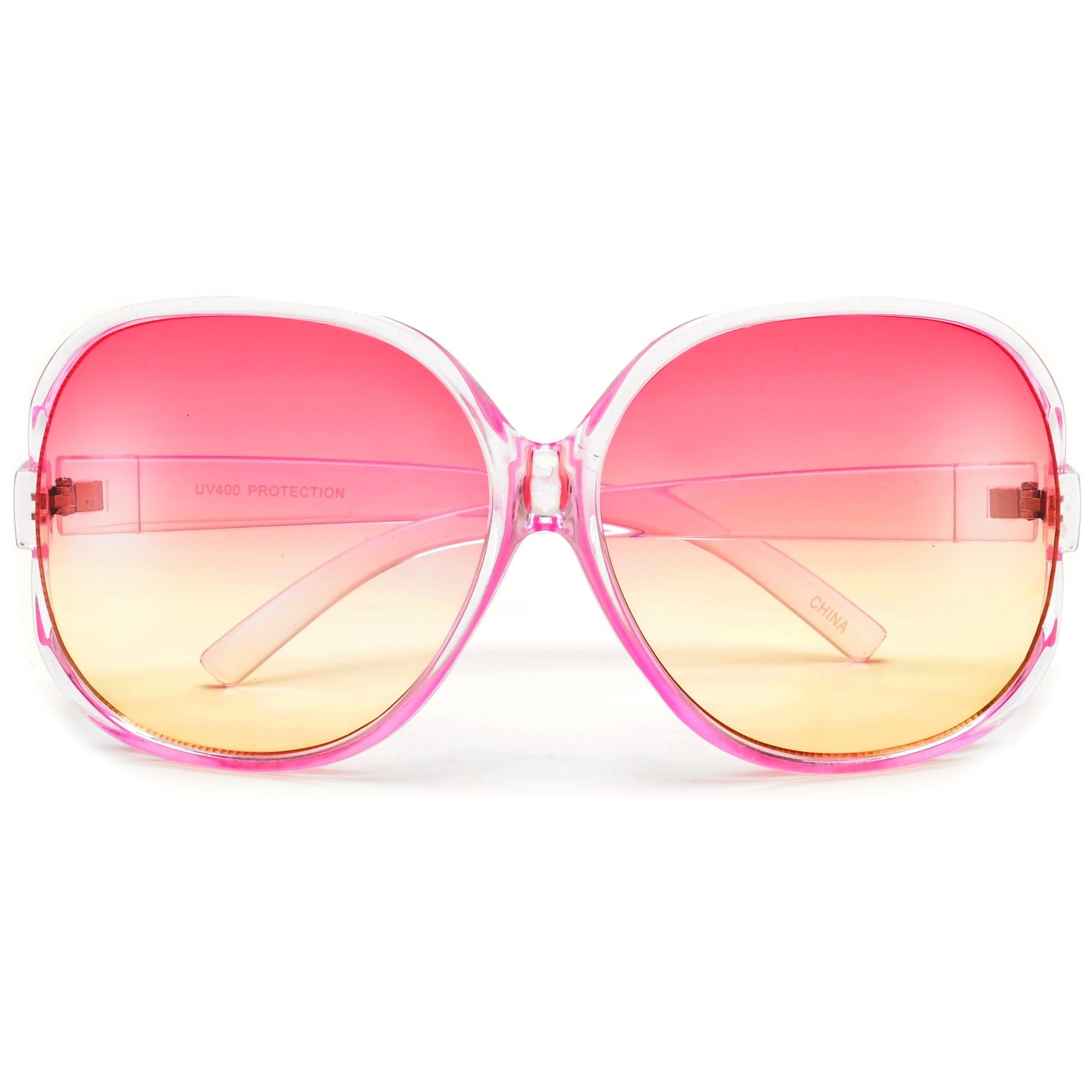 Sophisticated Oversize Round Cutout Sunglasses