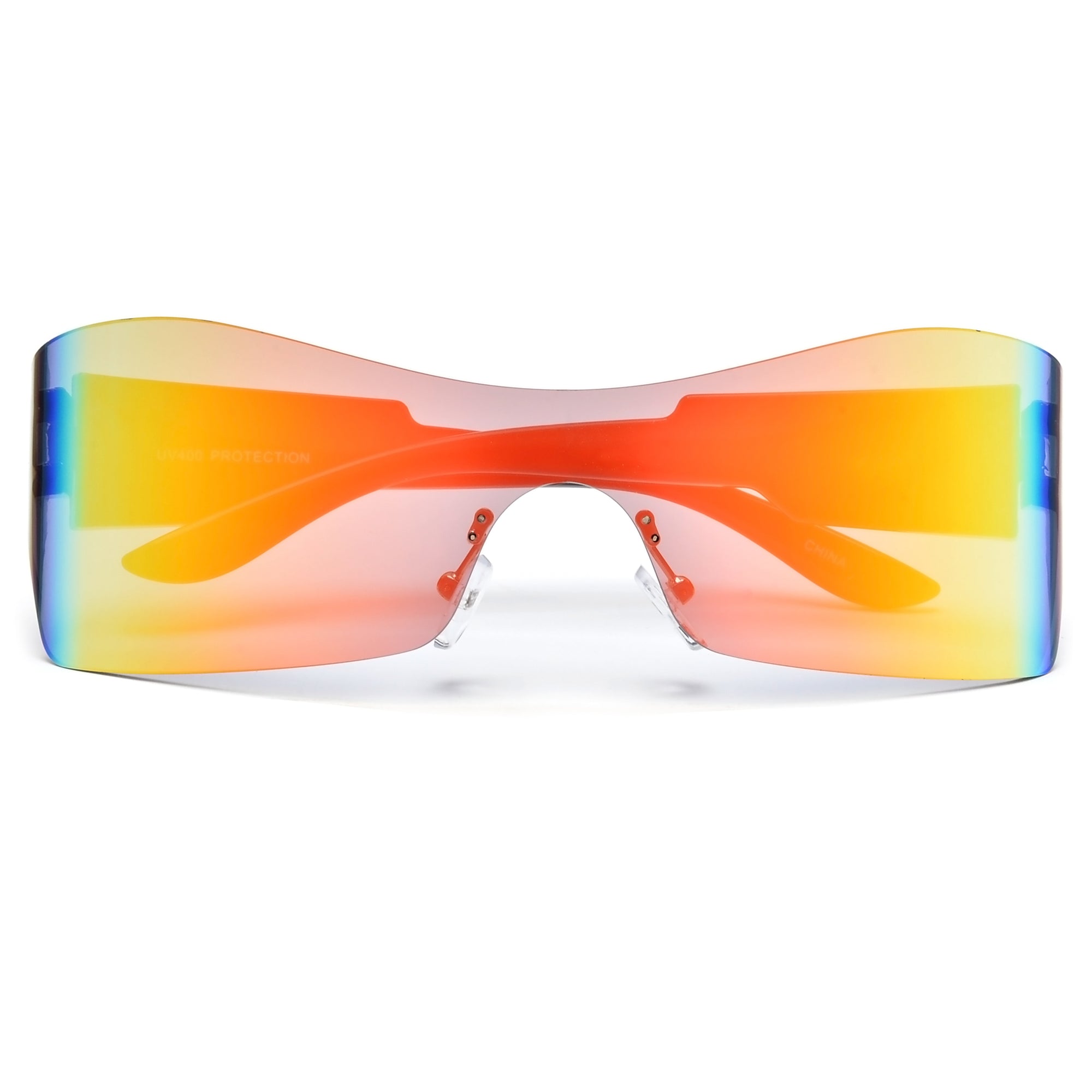 Bold Futuristic Vibe Rimless Shield Sunnies