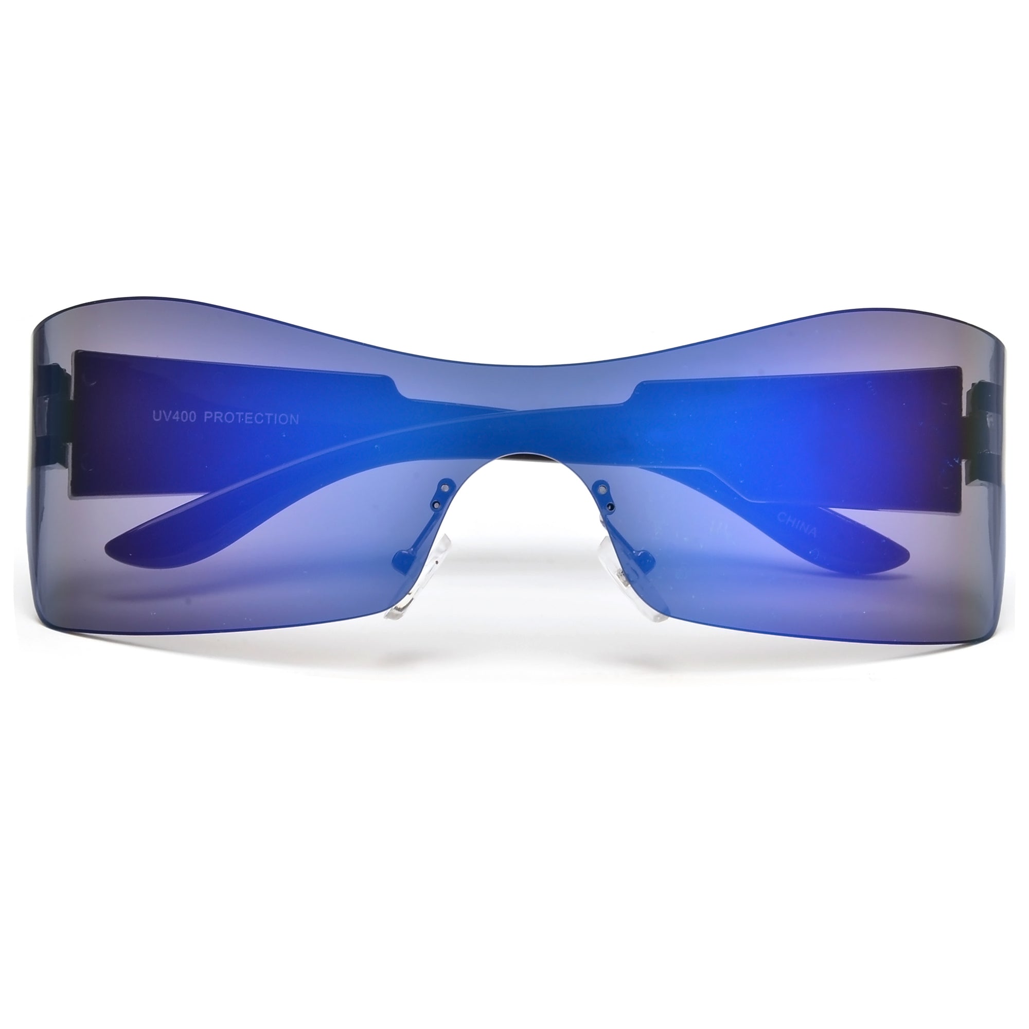 Bold Futuristic Vibe Rimless Shield Sunnies