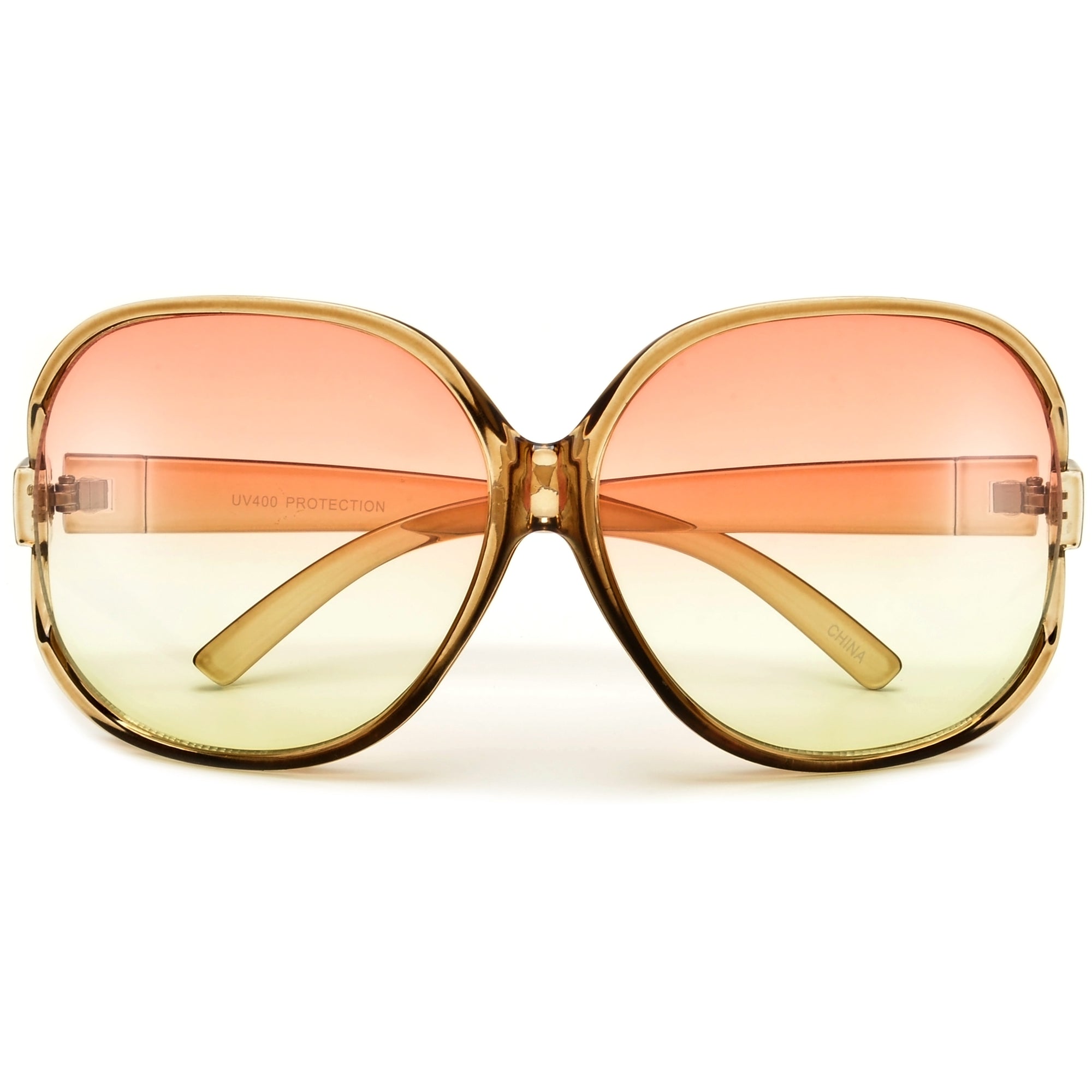 Sophisticated Oversize Round Cutout Sunglasses