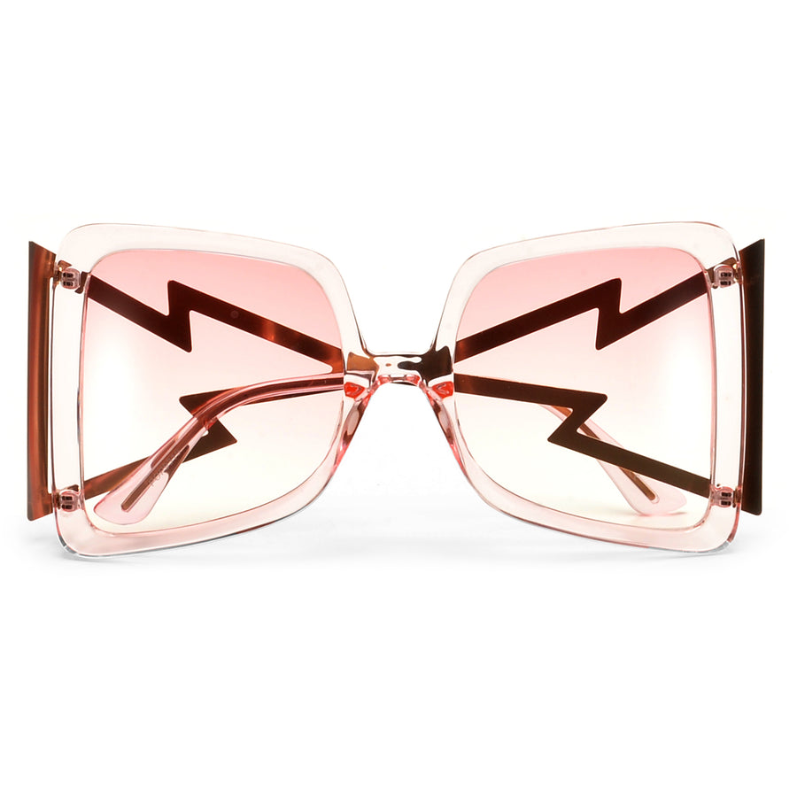 Oversize Statement Sunnies with Electric Cut Out Temple