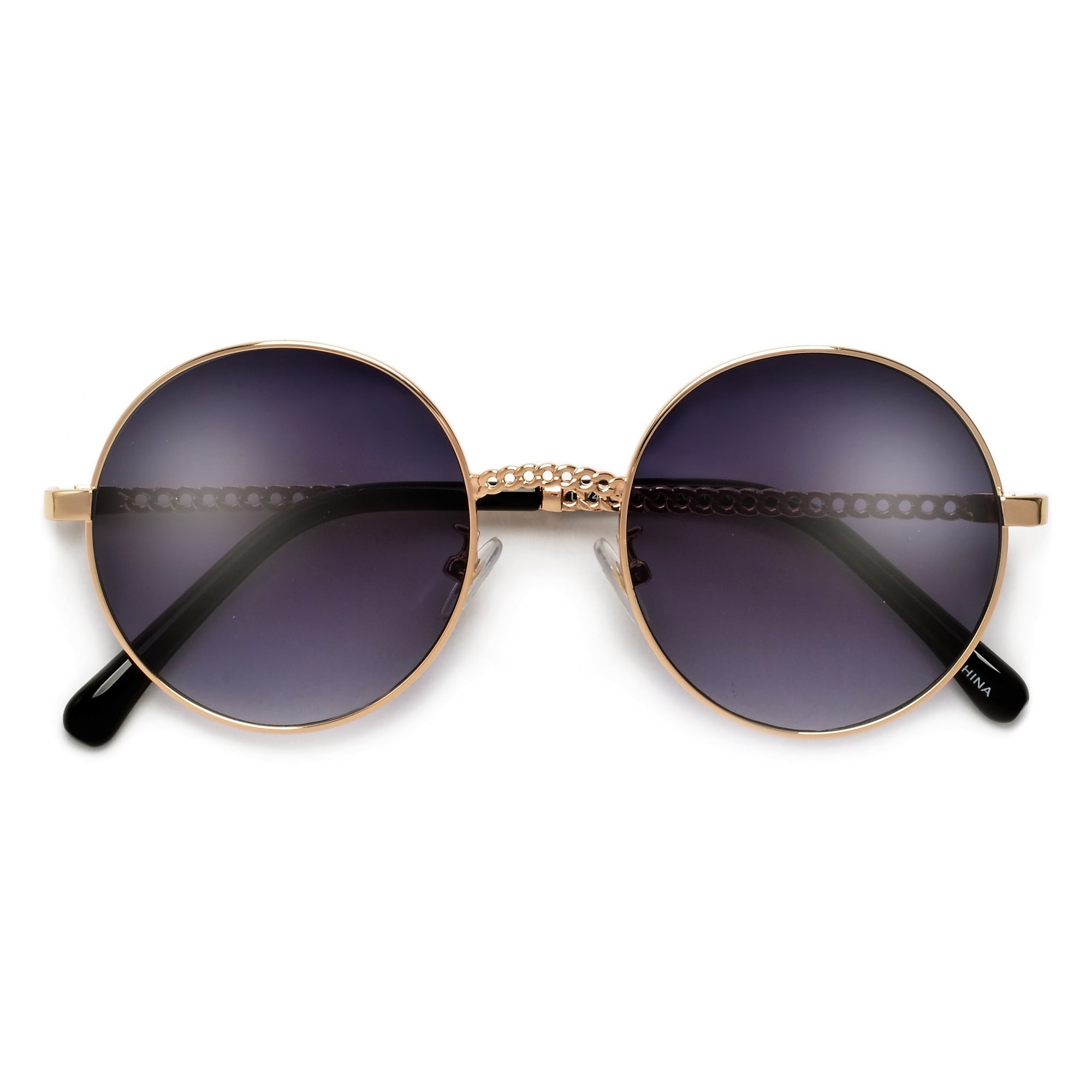 Vintage Round Chain Link Boho Sunnies - Sunglass Spot