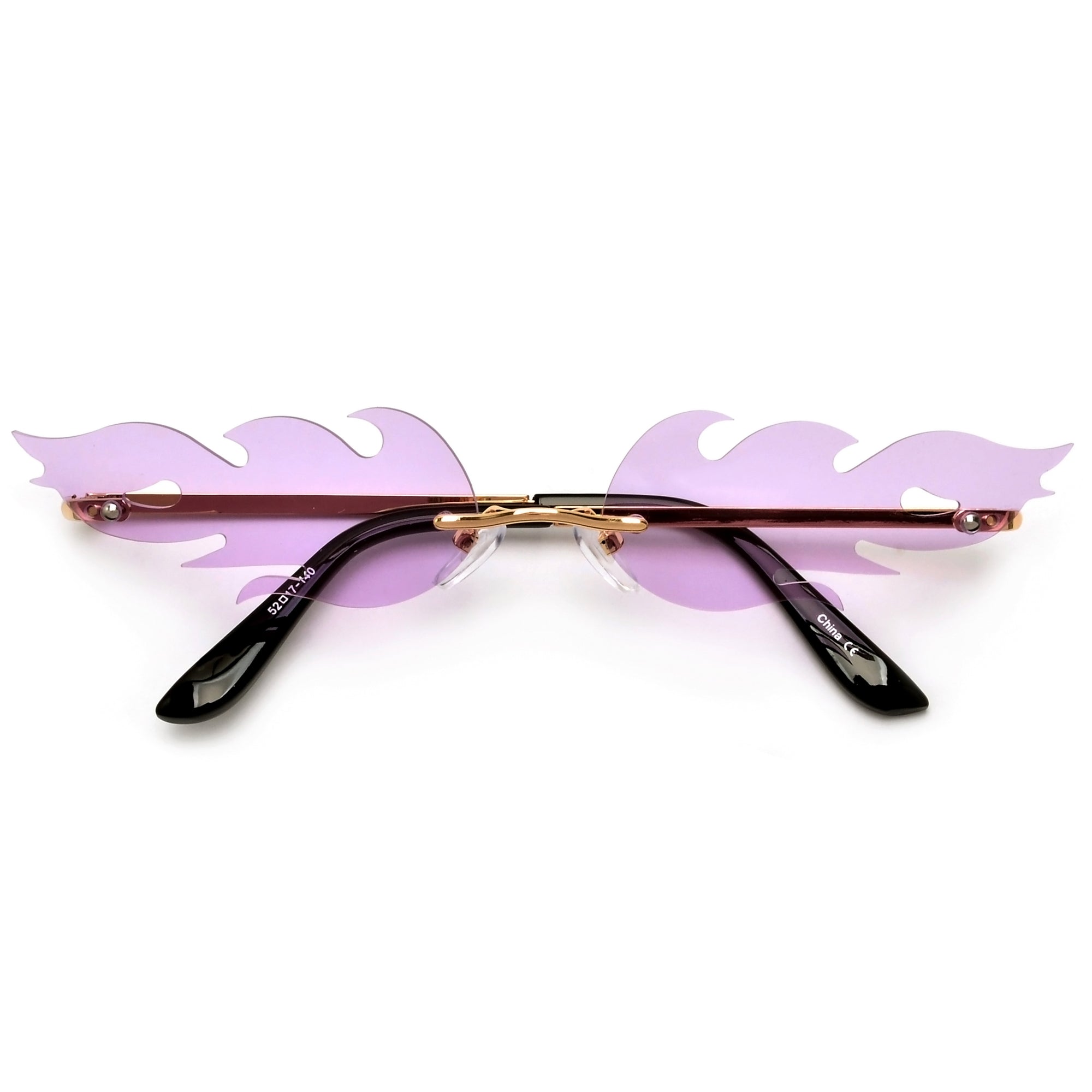 Hot Rimless Flame Fashion Sunnies - Sunglass Spot