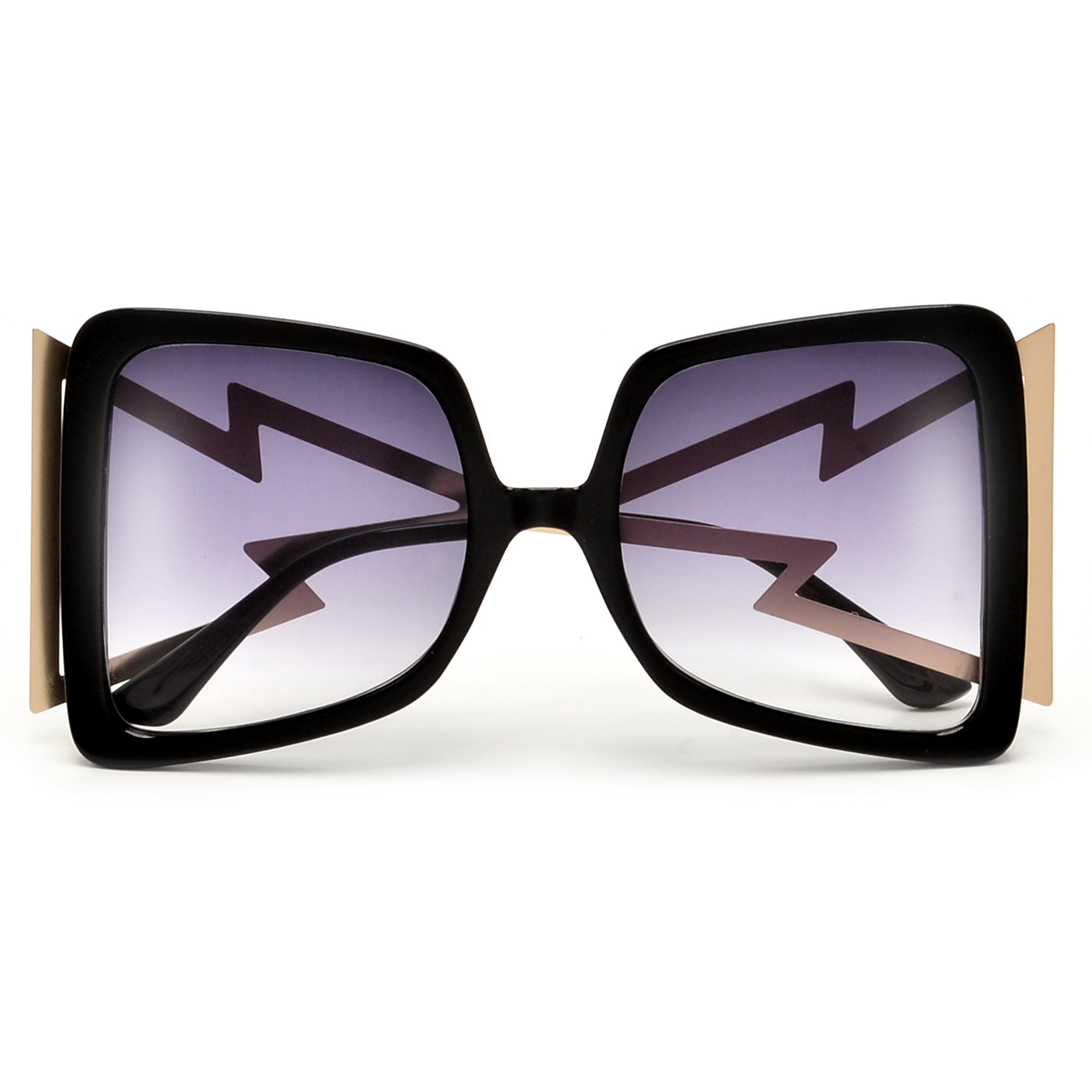 Oversize Statement Sunnies with Electric Cut Out Temple