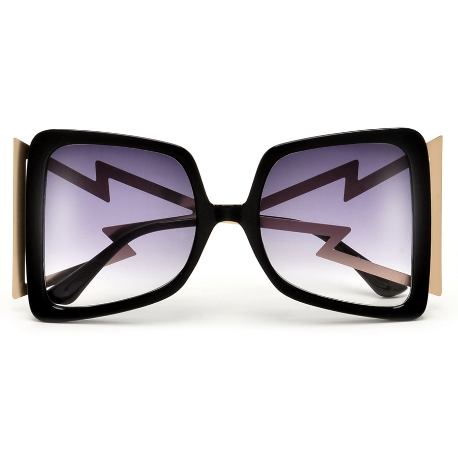 Oversize Statement Sunnies with Electric Cut Out Temple