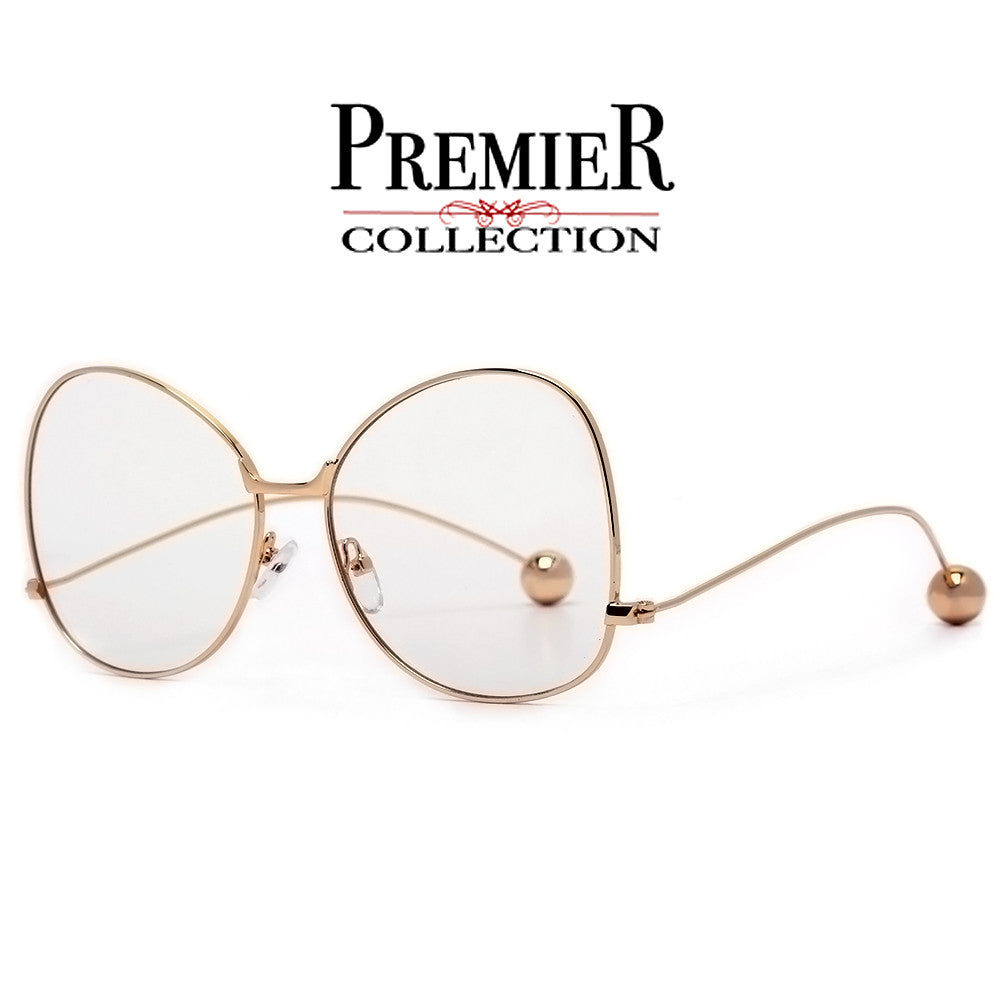 Elegant Butterfly Frame Pearl Tip Temple Glam Fashion Eyewear - Sunglass Spot