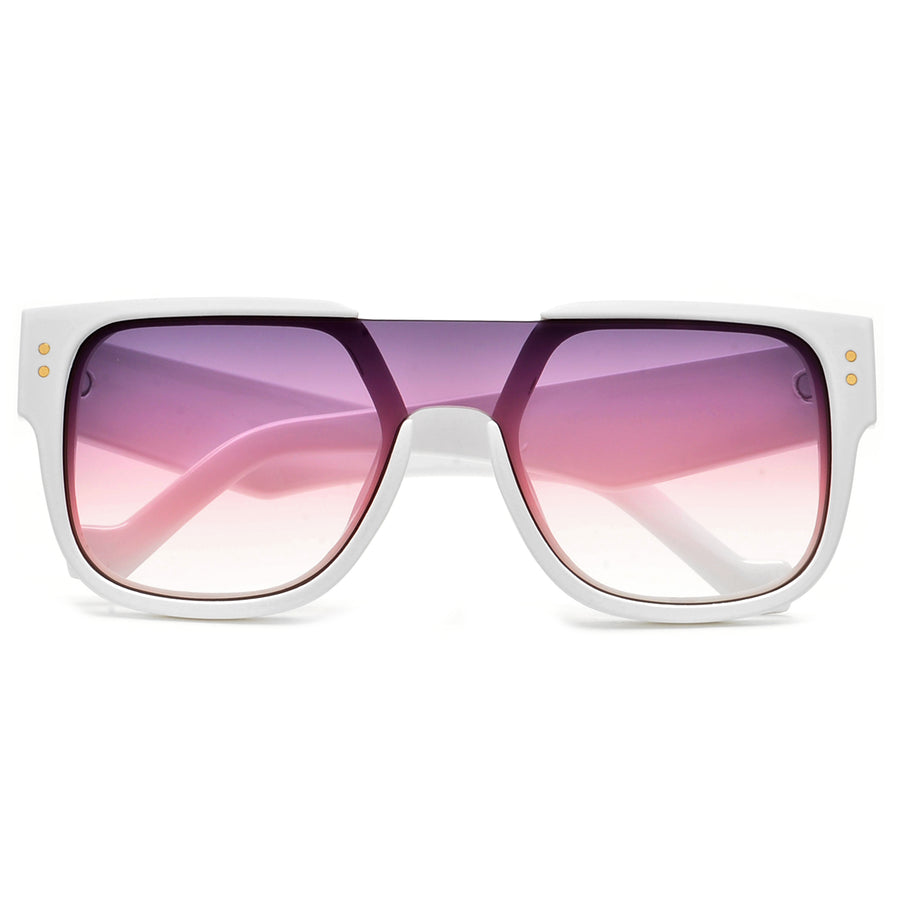 Oversize Half Frame Shield Sunnies