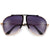 Chic Flat Top Brow Bar Tear Drop Aviator Sunglasses